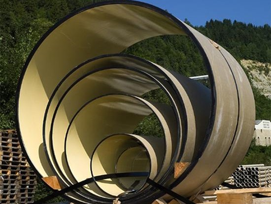 Factory glass fibre reinforced plastics pipes